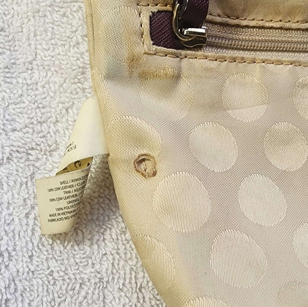 Kate Spade Burgundy Crossbody Tote with Gold Hardware Excellent Condition - Picture 15 of 16